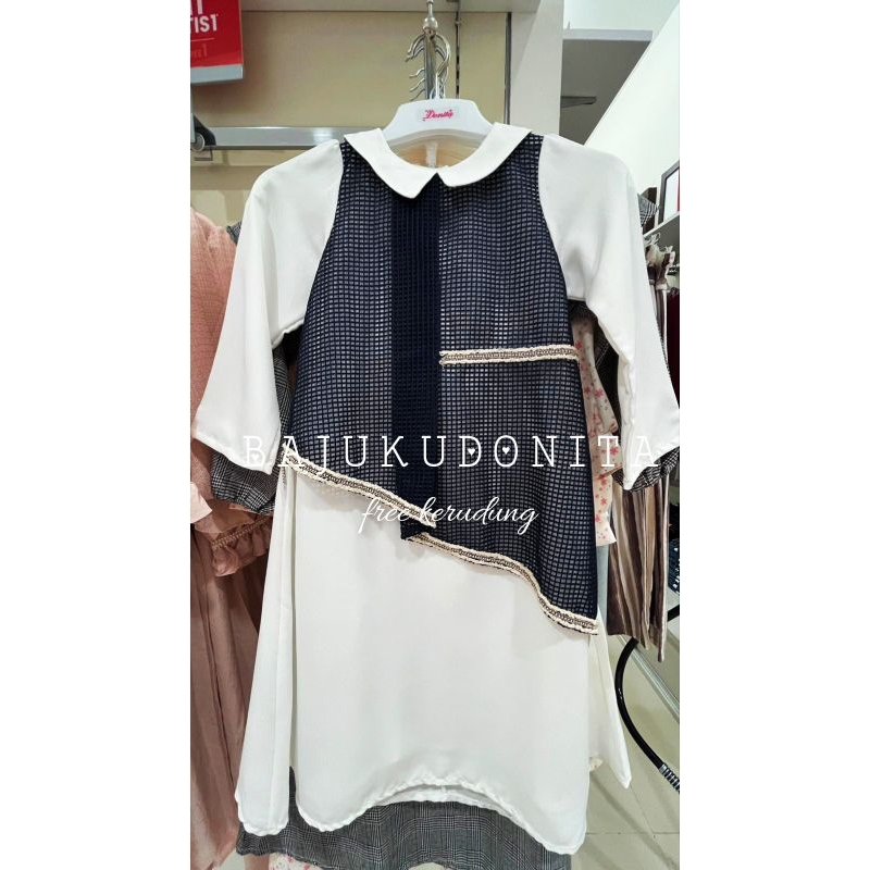 free kerudung DONITA Size 6 14 Gamis Anak Perempuan Matahari Bahan Katun Donitakids Muslim