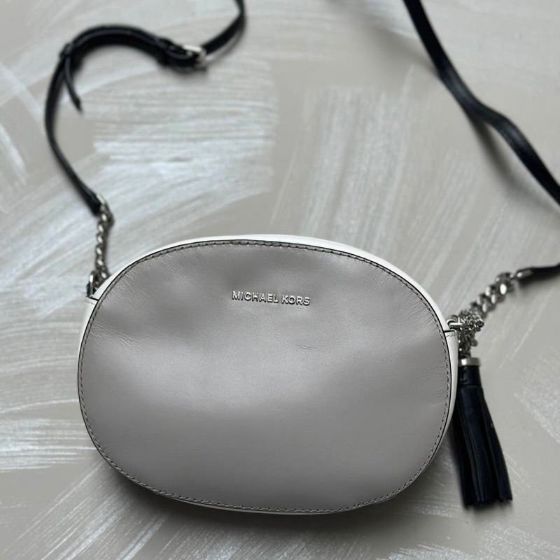 Original Michael Kors MK Ginny Medium Leather Messenger Crossbody Bag