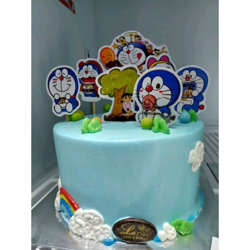 

Kue ulang tahun karakter doraemon - birthday cake larissa bakery - kue ultah anak