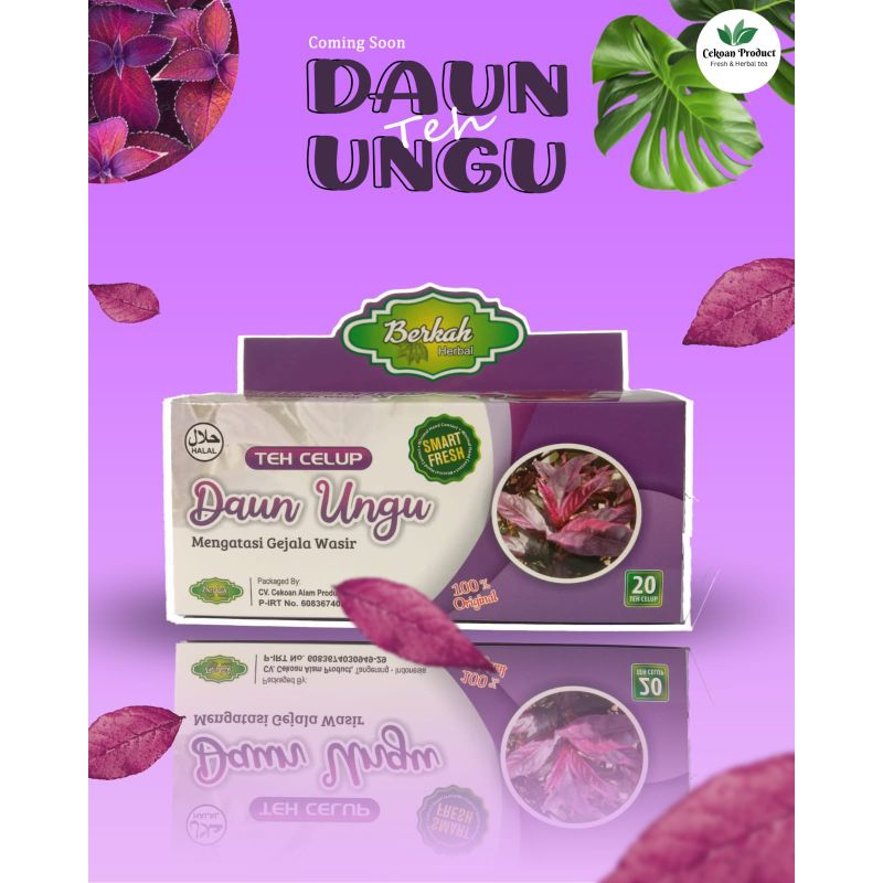 

teh celup daun ungu berkah isi 40gram