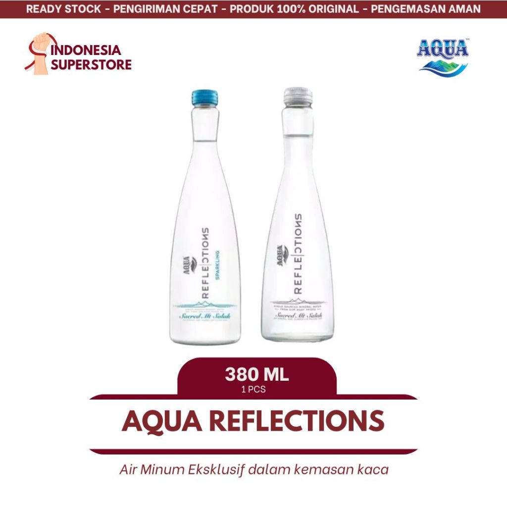 

Aqua Reflections Botol Beling Kaca 380 ml