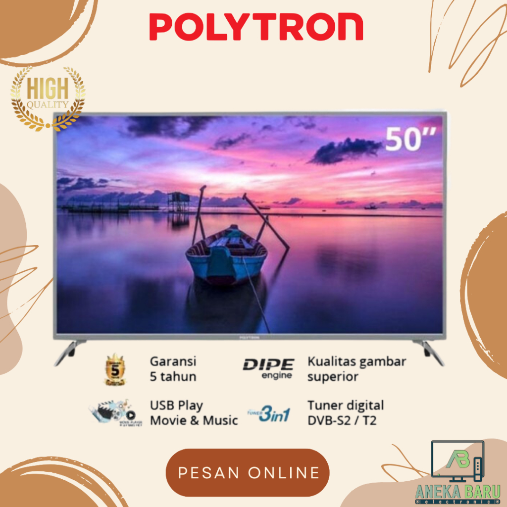 [READY & COD] POLYTRON LED TV Digital PLD50S883 / 50S883 / 50 S 883 (50 Inch)