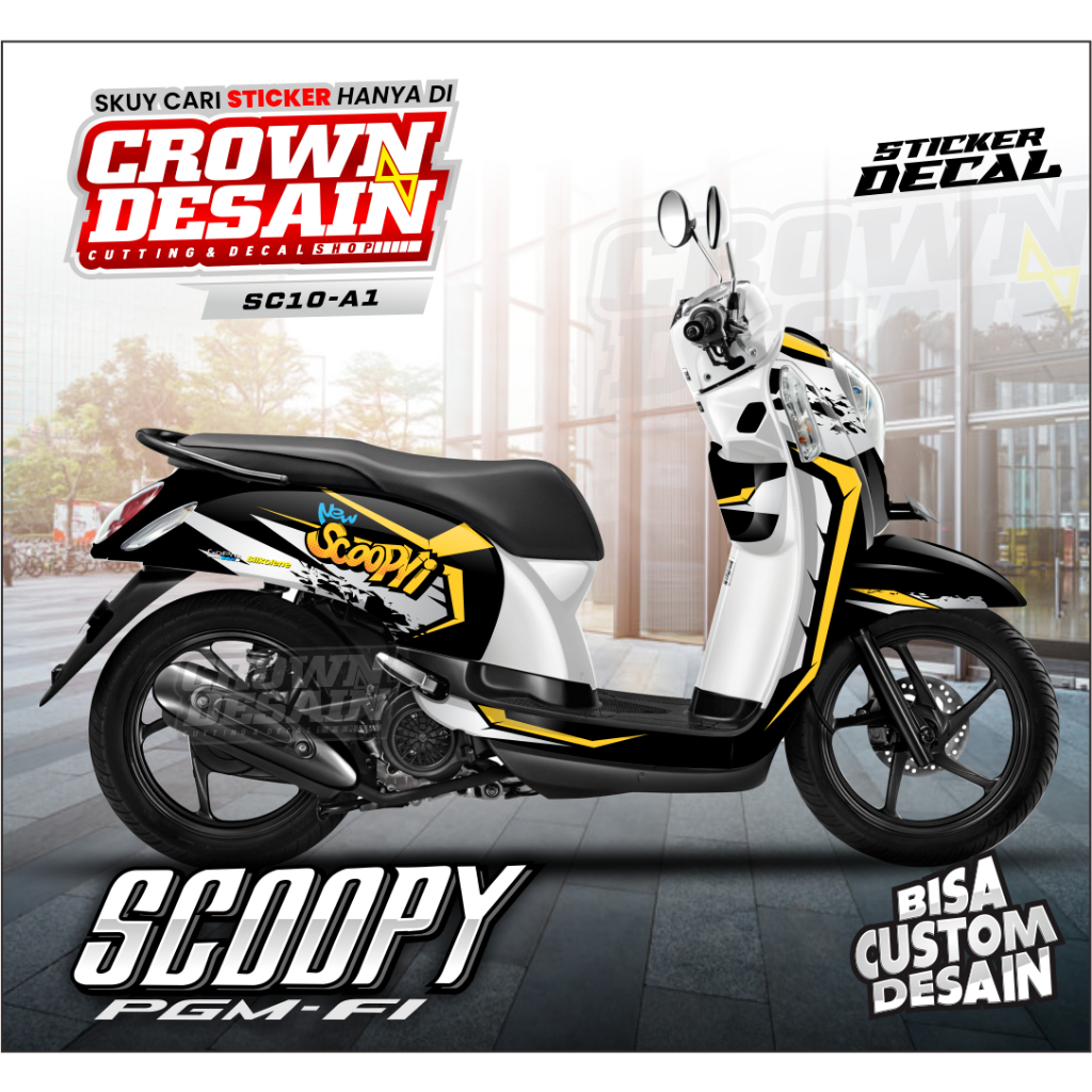 [READY] Stiker Decal Honda Scoopy FI 2015 Full Body - Dekal Sticker SCOOPY FI Old - KODE SC