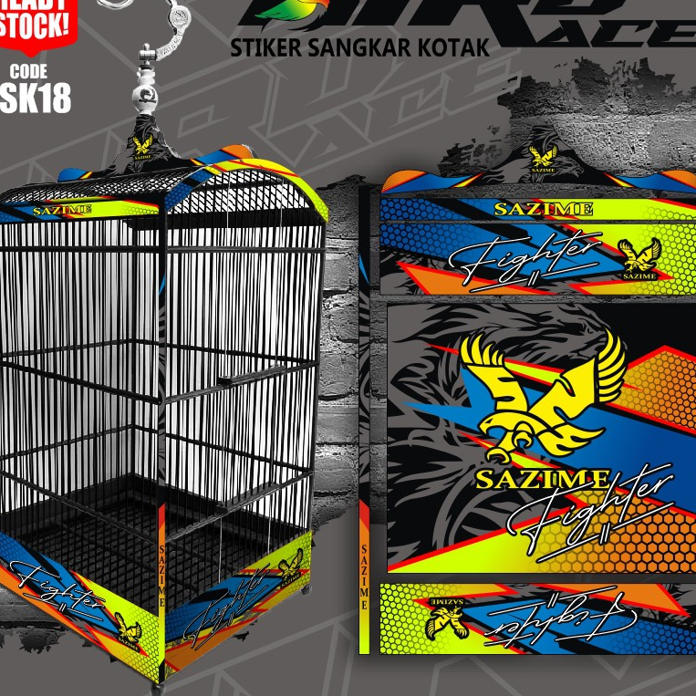 Stiker Decal SANGKAR KOTAK KK No. 1 KK No 2 KK No 3 Sangkar EBOD JAYA Sangkar ORIQ JAYA Sangkar RADJ