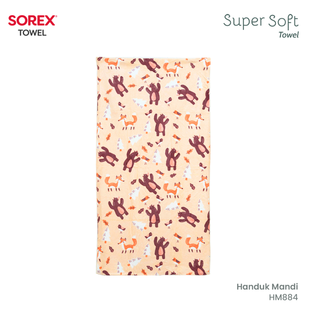 Sorex Handuk Mandi Bayi Dan Balita Microfiber Towel Lembut Daya Serap Tinggi  HM 884