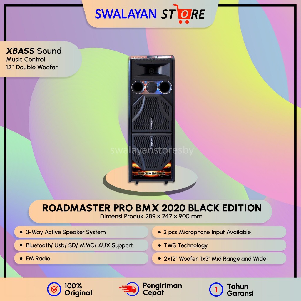 KHUSUS INSTANT SPEAKER ROADMASTER PRO 2020 BMX BLACK EDITION