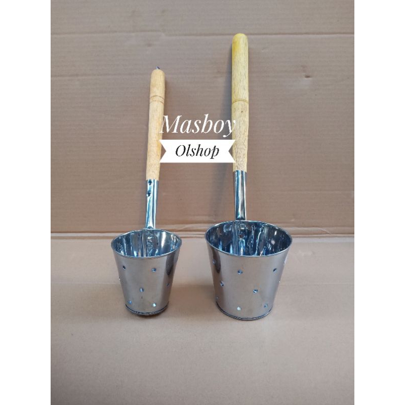 Saringan Mie Ayam Stainless Gagang Panjang / Saringan Mie Kocok