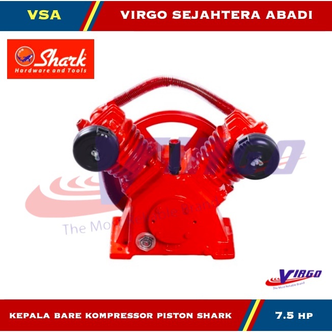 KEPALA BARE KOMPRESSOR KOMPRESOR 7,5HP 7.5HP 7,5 7.5 HP 2 PISTON SHARK