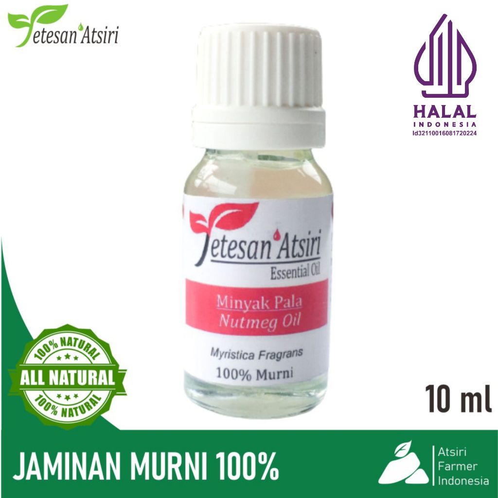 10 ml minyak atsiri pala minyak pala murni nutmeg oil nutmeg essential oil murni tanpa campuran 100%