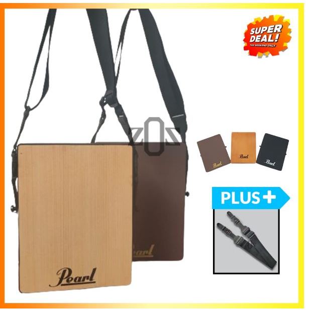 Mini Cajon Kahon Akustik Travel Signature Pearl Premium Black