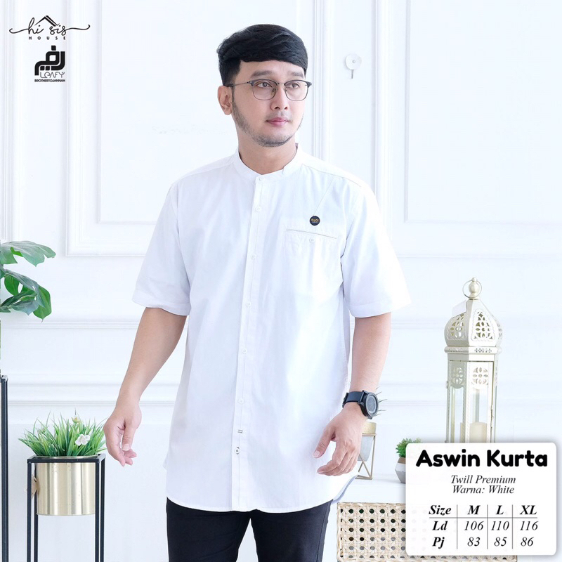 Kurta Leafy Baju koko Muslim Pria dewasa Aswin