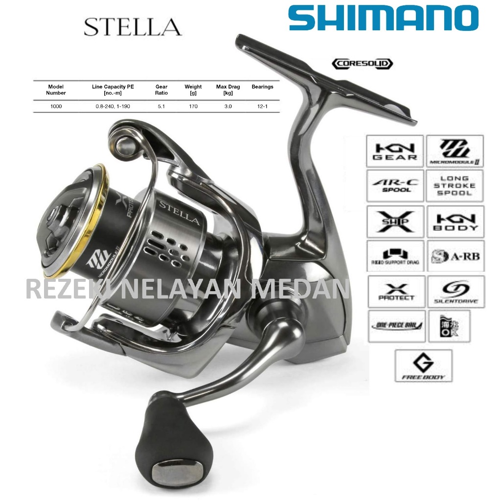 Reel SHIMANO Stella 2018 1000FJ | Garansi Resmi SHIMANO INDONESIA