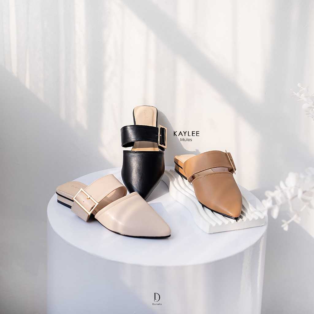 Damelia Melstore JKT Kaylee Mules Wanita Sandal Slop Mules Wanita Hak 3 CM Elegan & Super Empuk