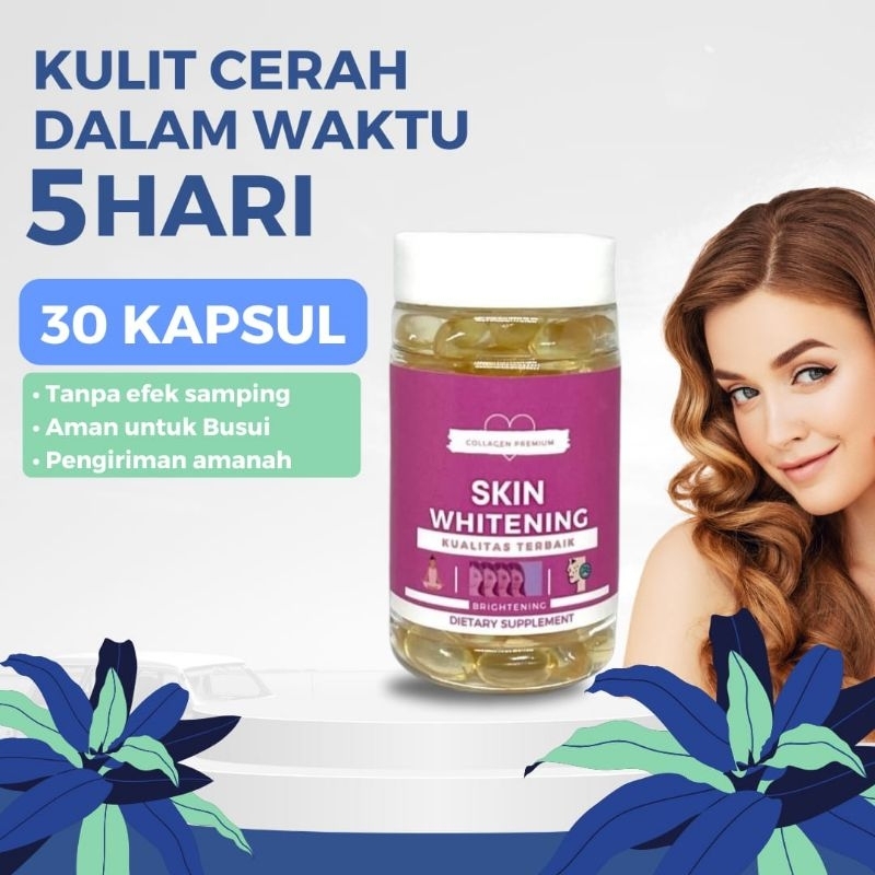 Collagen Premium Kapsul Pemutih Kulit Pemutih Wajah Pemutih Badan Pencerah kulit 30 Kapsul