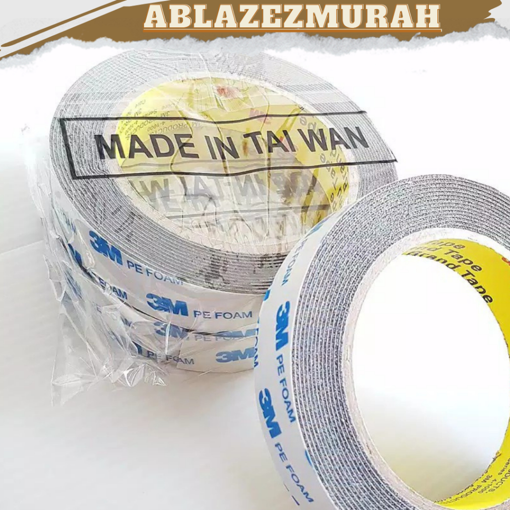 

DOUBLE TAPE 3M||Double tape 3M foam Putih 2cm x 4.5M|DOUBLE TAPE TIP 3M PE FOAM ORI