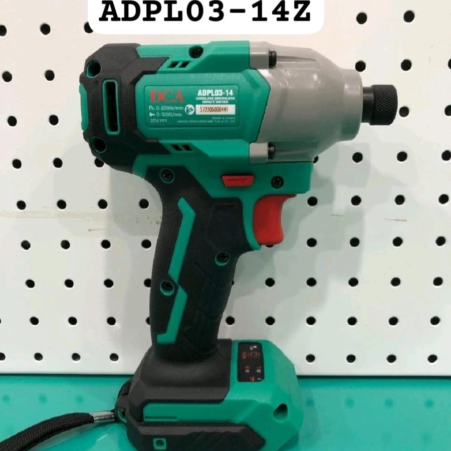 DCA Cordless Brushless Impact Driver 20V Mesin Bor Baterai ADPL03-14Z