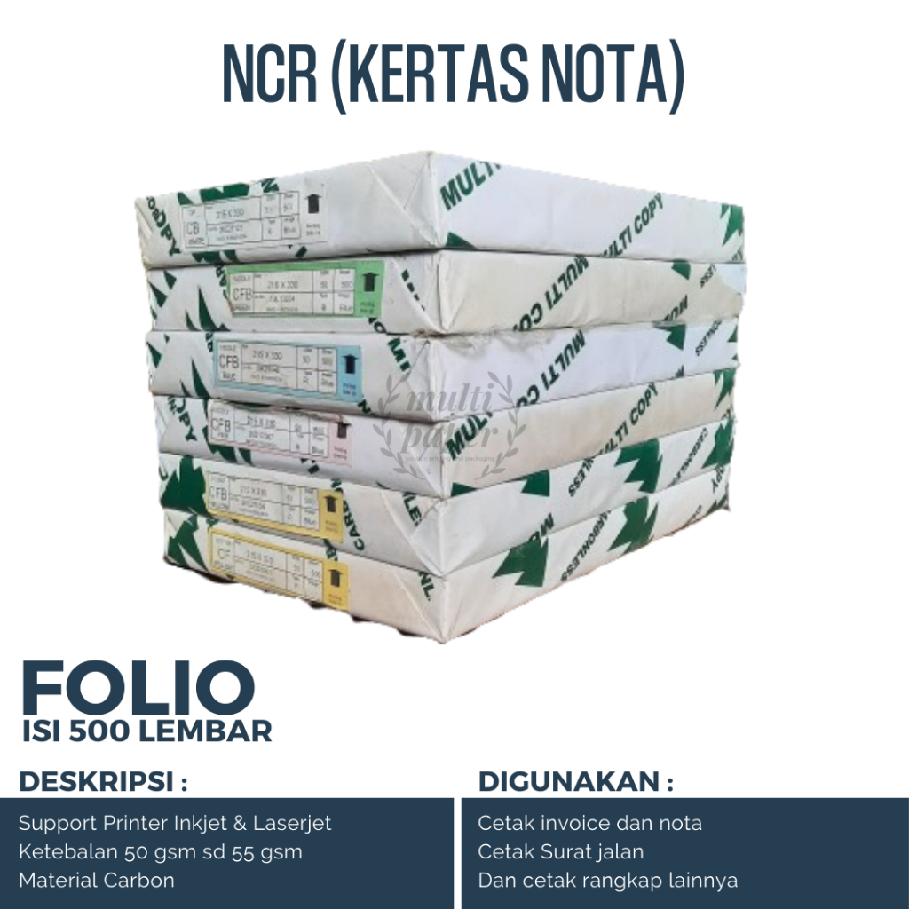

Kertas NCR F4 1 rim 500 lembar kertas ncr 1 rim f4 kertas nota ncr