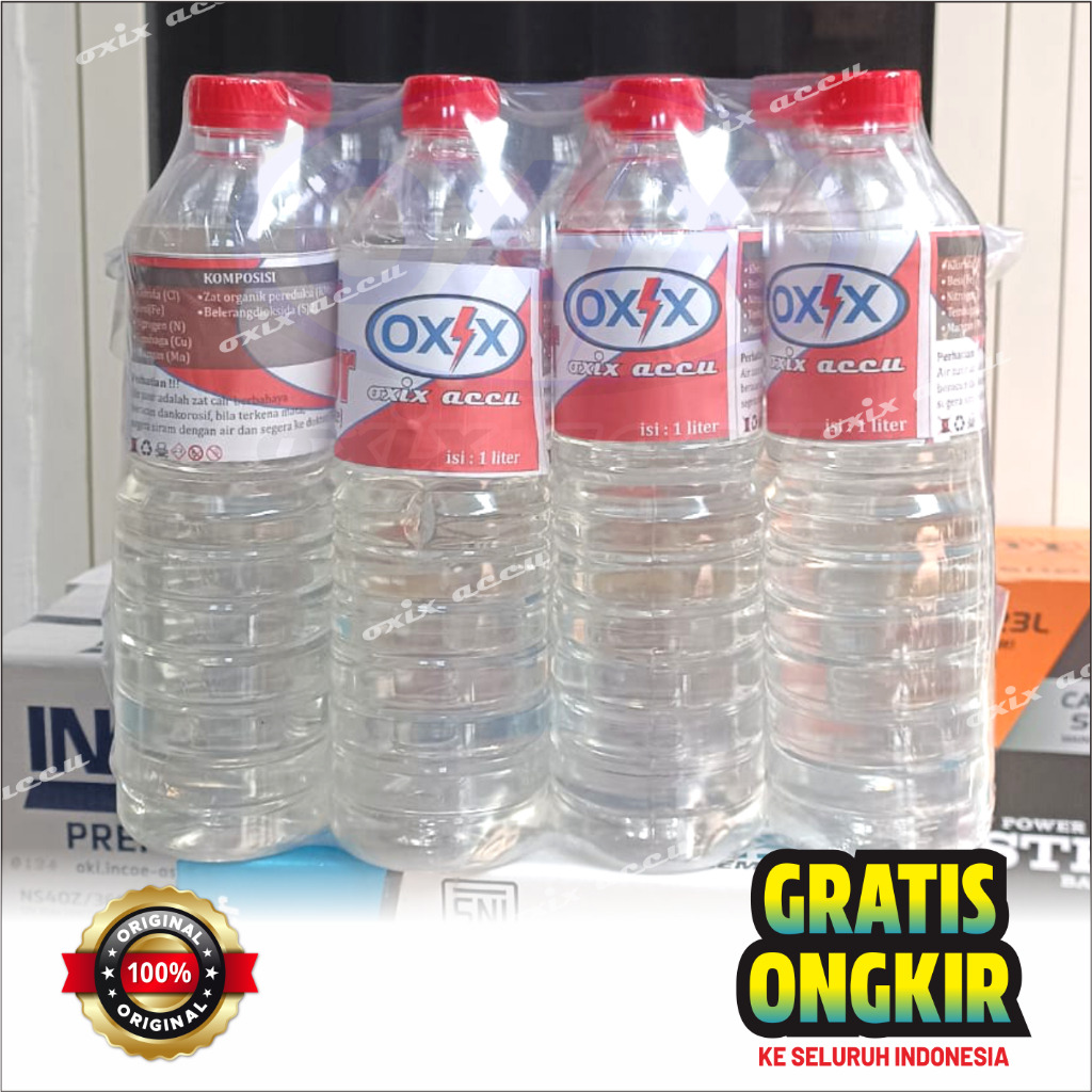 Air Zuur Oxix Original / Air pengisian pertama aki