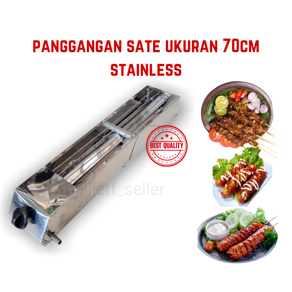 Panggangan Sate Gas / Bakaran Sate Gas / Griller 70cm Stainless ⭐