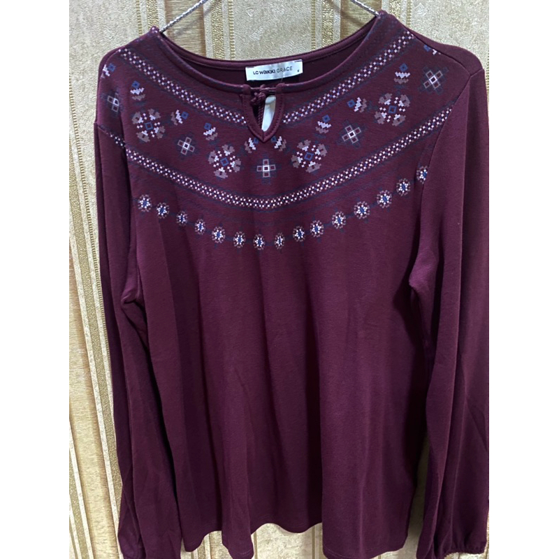 Lc waikiki blouse ethnic maroon