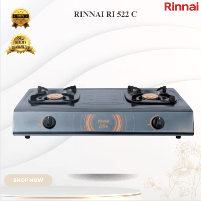 RINNAI KOMPOR GAS 2 TUNGKU RI 522 C KOMPOR RINNAI/RI-522C/RI522C/RI522/KOMPOR GAS 2 TUNGKU TERMURAH