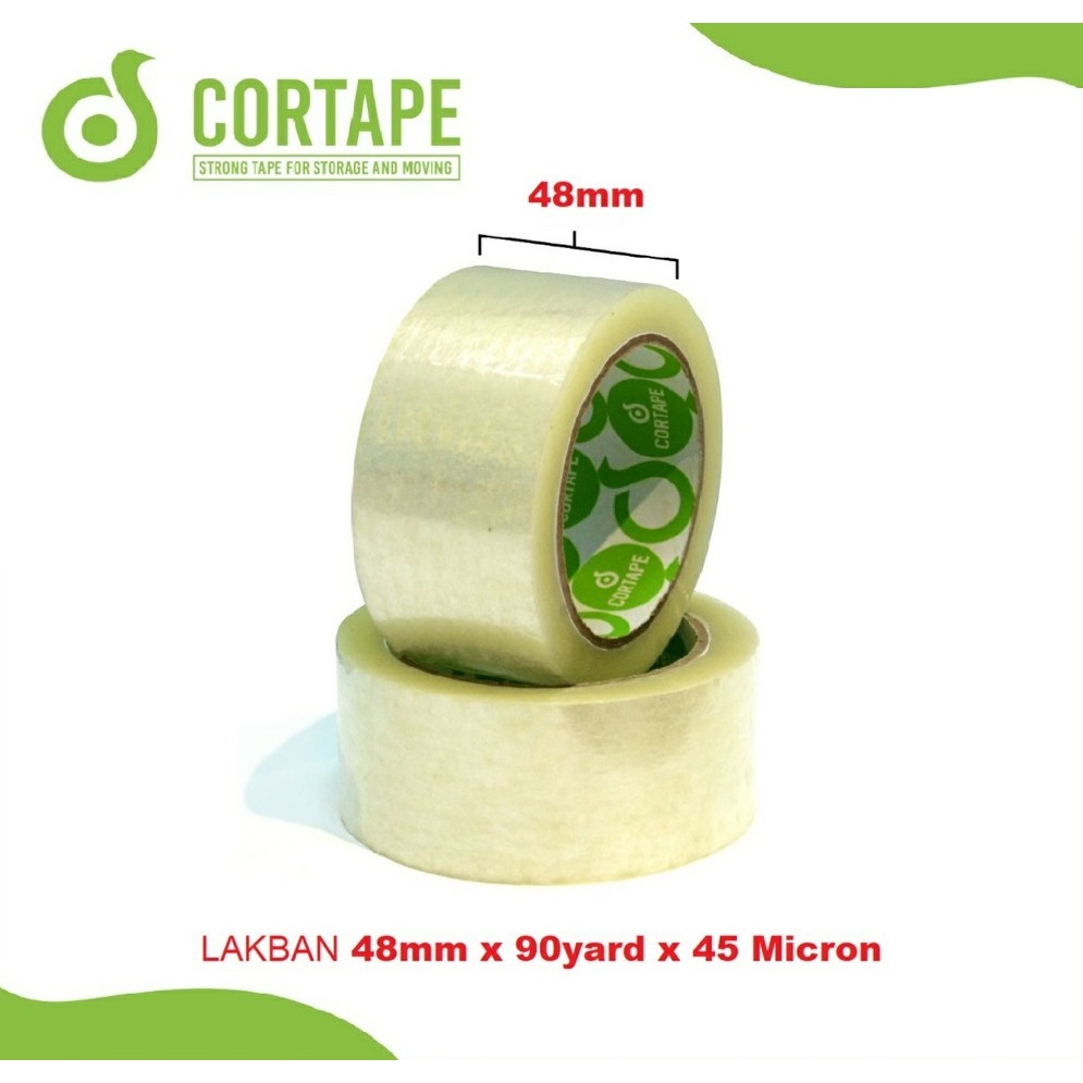 

LAKBAN / ISOLASI CORTAPE HARGA EKONOMIS LAKBAN BENING 48 MM X 90 YARD