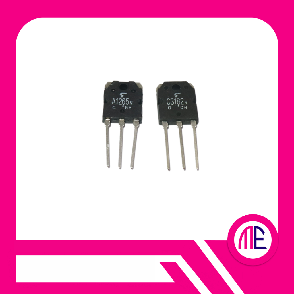 Transistor C3182N - 2SC3182N + A1265N - 2SA1265N TO-3P - 1 SET