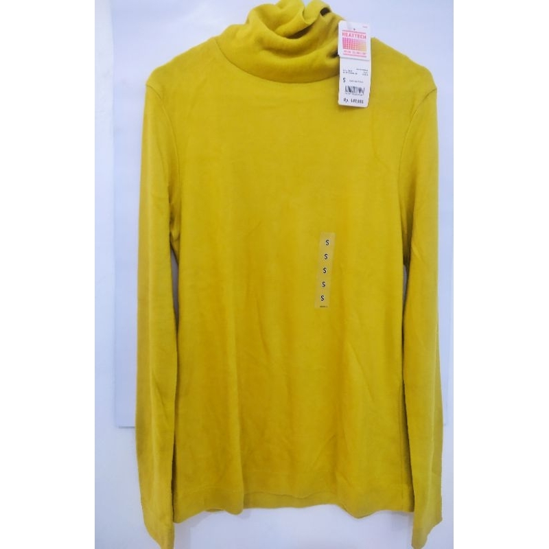 Uniqlo Turtle Neck Heattech Size S Mustard original