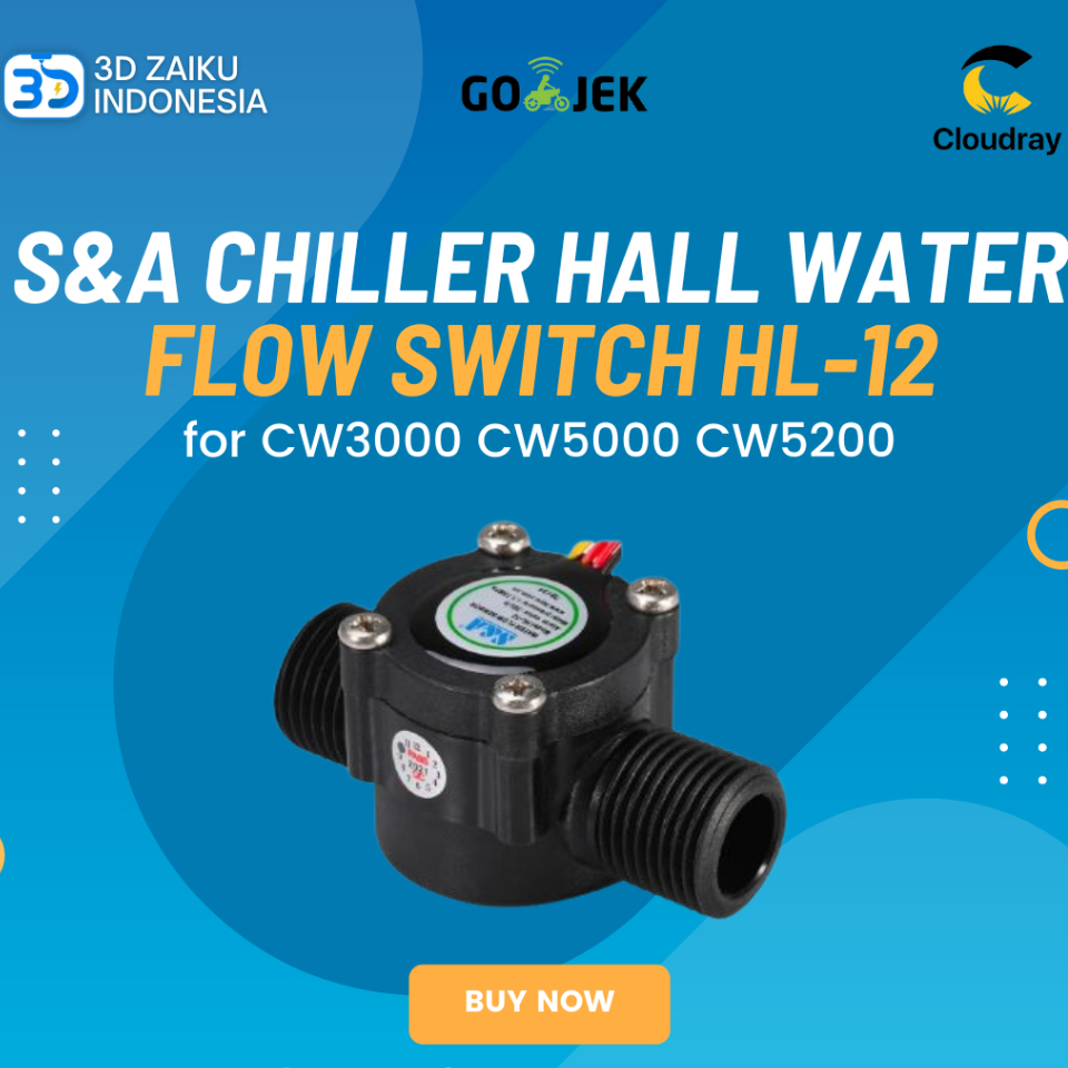 S&A Chiller Hall Water Flow Switch HL-12 for CW3000 CW5000 CW5200