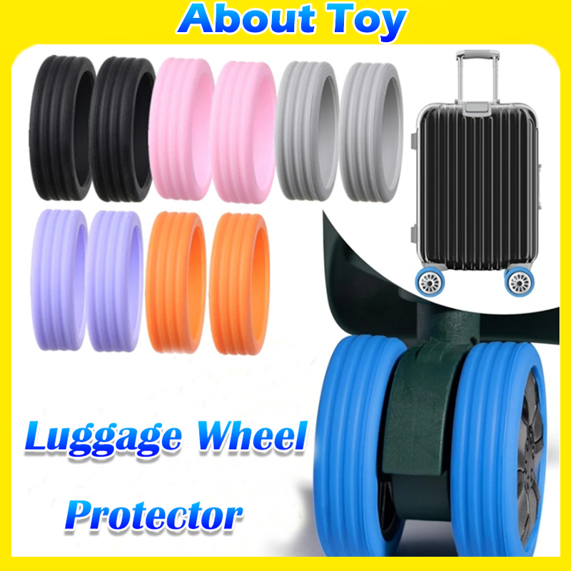 1Pcs Silikon Cover Pelindung Roda Koper Universal Luggage 360 Luggage Trolley Wheel Kursi Silikon Pr