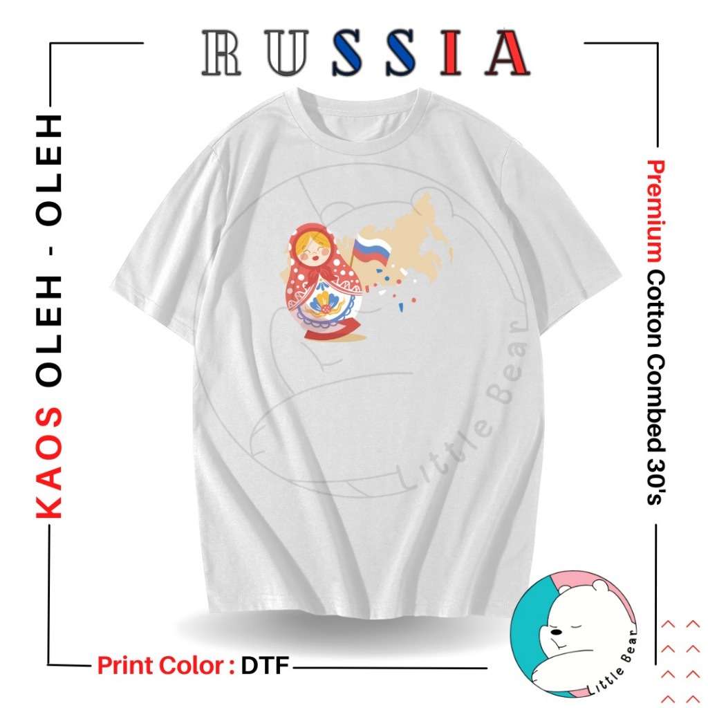 Littlebear KAOS SOUVENIR RUSIA BAJU OLEH-OLEH TYPE 15