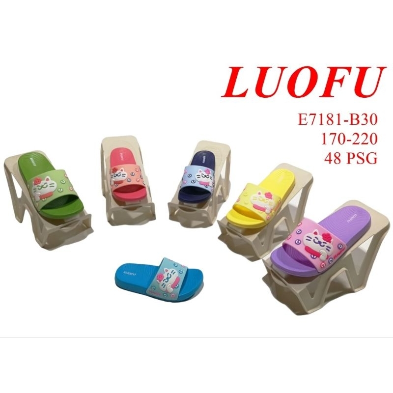 LUOFU 7181 B30 SANDAL SELOP ANAK PEREMPUAN/SENDAL KOKOP ANAK CEWEK
