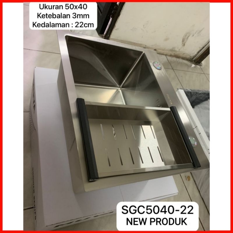 Bak Cuci Piring 1 Lubang Stainless Sink Tempat Cuci Piring