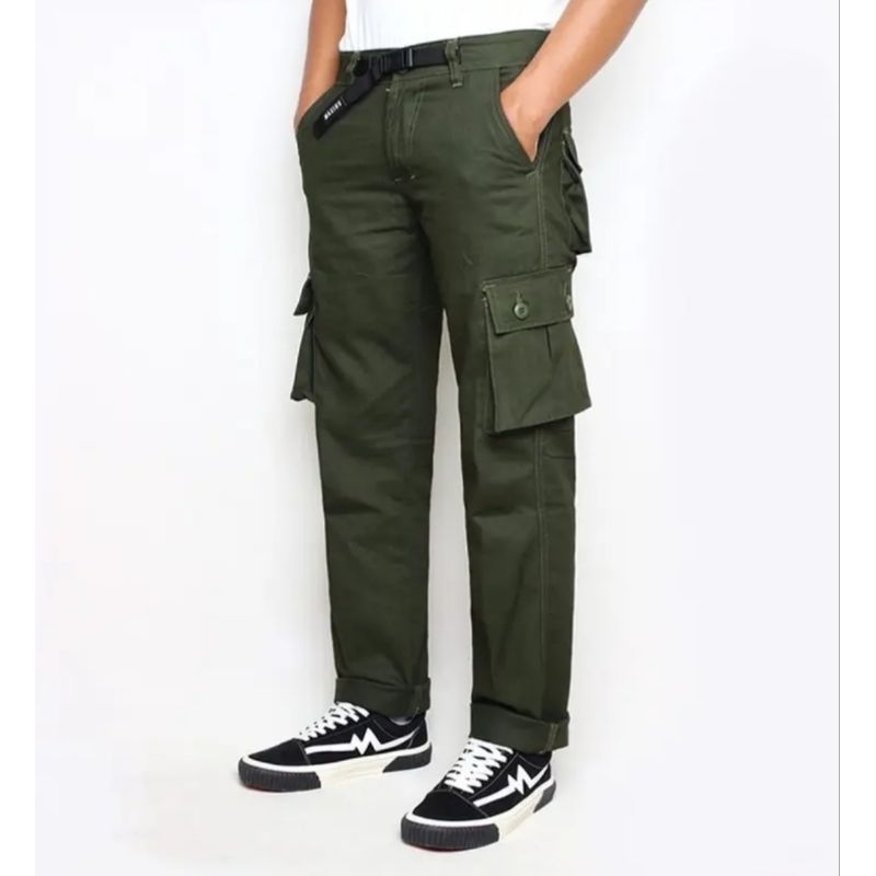 CELANA PANJANG CARGO/LONGPANTS CARGO PRIA/ WANITA HIJAU ARMY