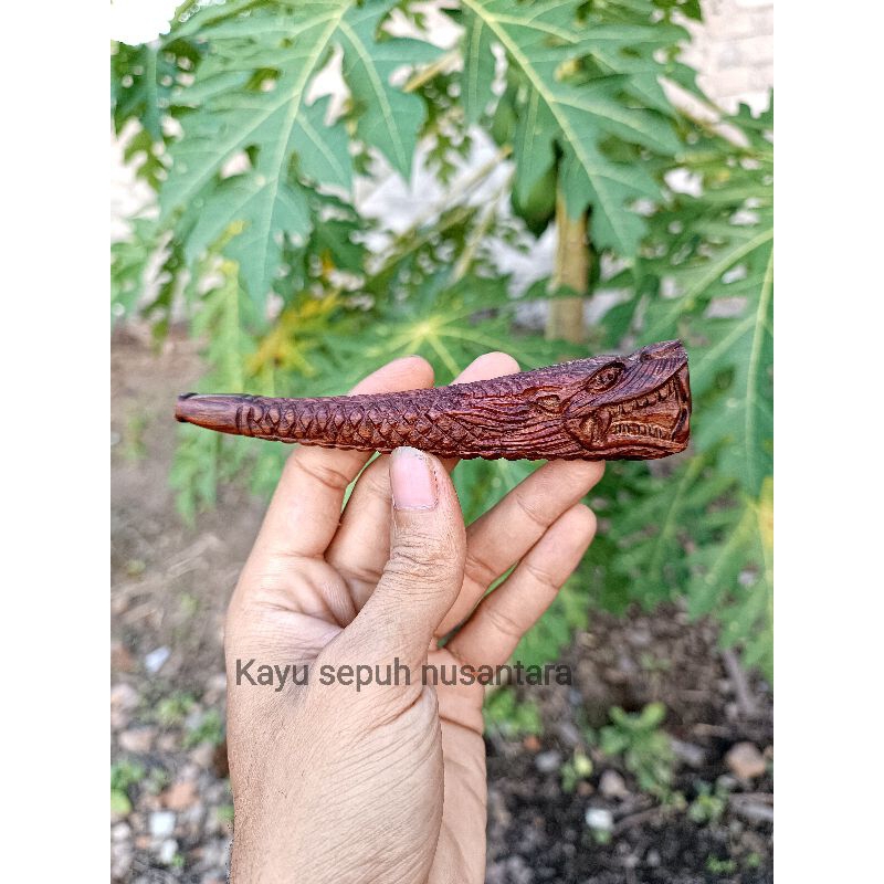 once kayu stigi model ukir naga asli