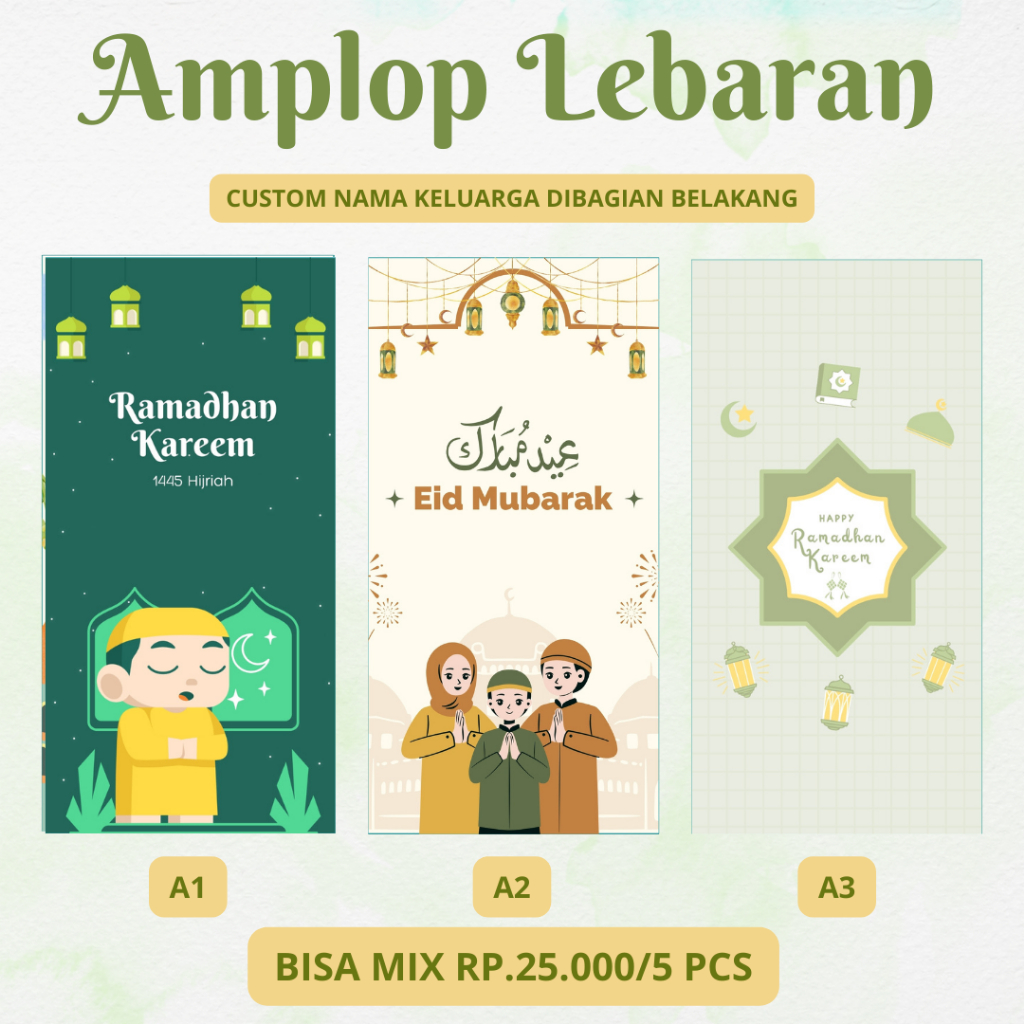 

AMPLOP LEBARAN / AMPLOP THR PANJANG LUCU PREMIUM