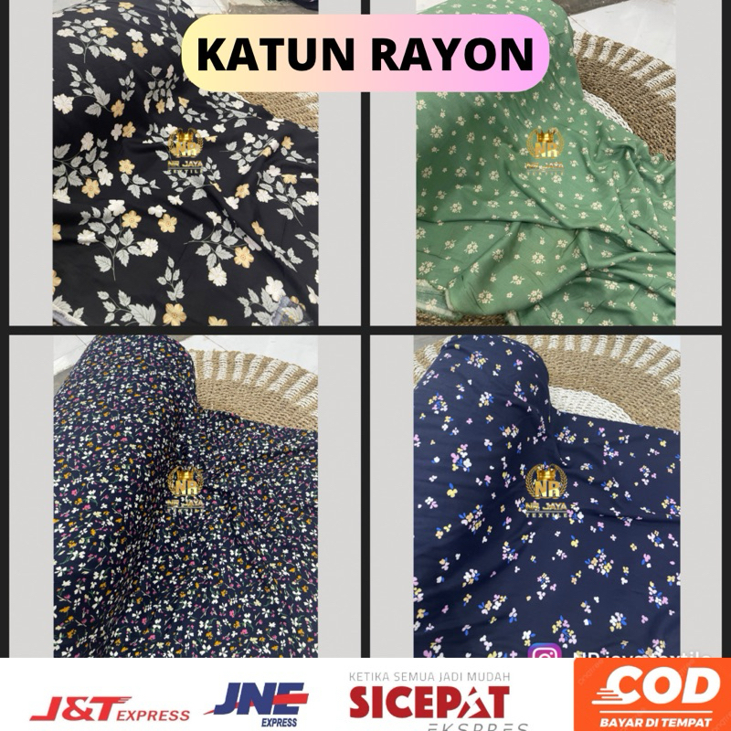 kain katun rayon viscose motif premium meteran