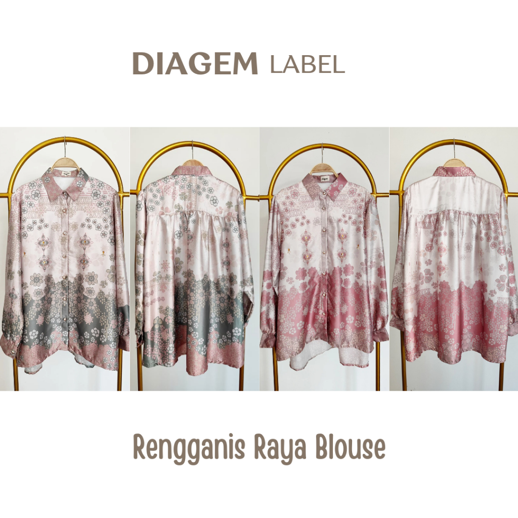 Blouse Atasan Wanita Motif Polos Blouse Lebaran Busui Friendly bahan silk armani silk maxmara silk d