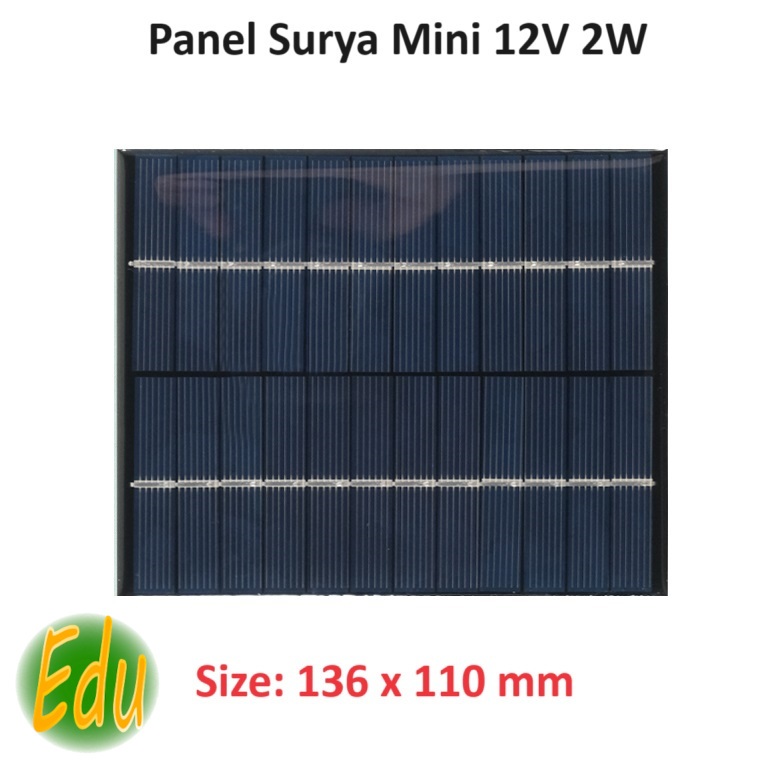 Panel Surya / Solar Cell 12V 2W DIY Generator Listrik Mini Tenaga Matahari