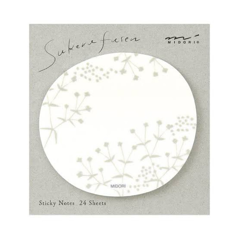 

Midori Sticky Notes - Transparancy Small Flowers White