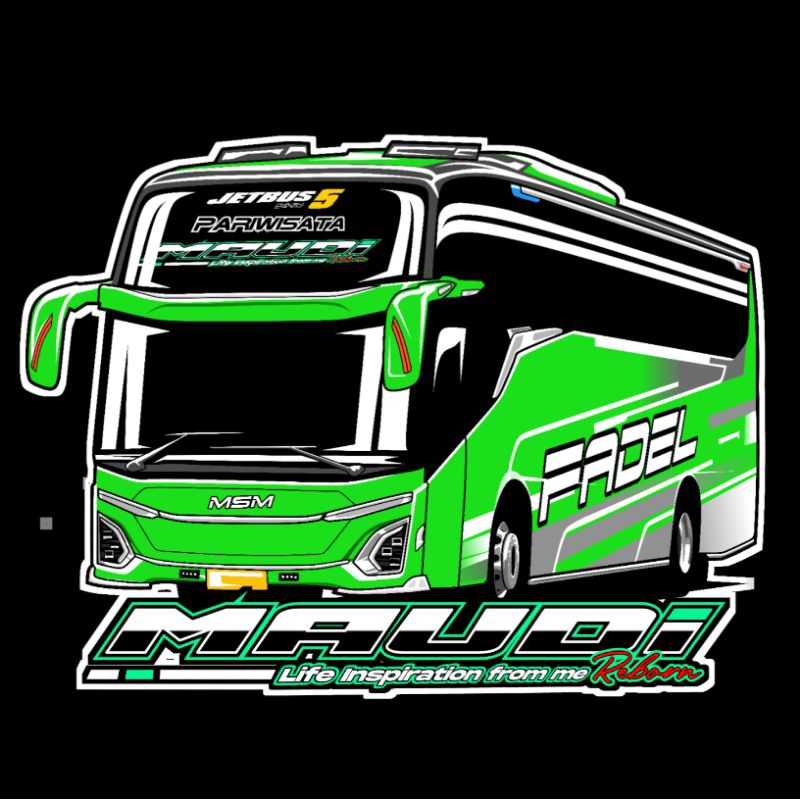 Sticker Bus MAUDI JET BUS 5 MSM ASYROF / Sticker Hologram