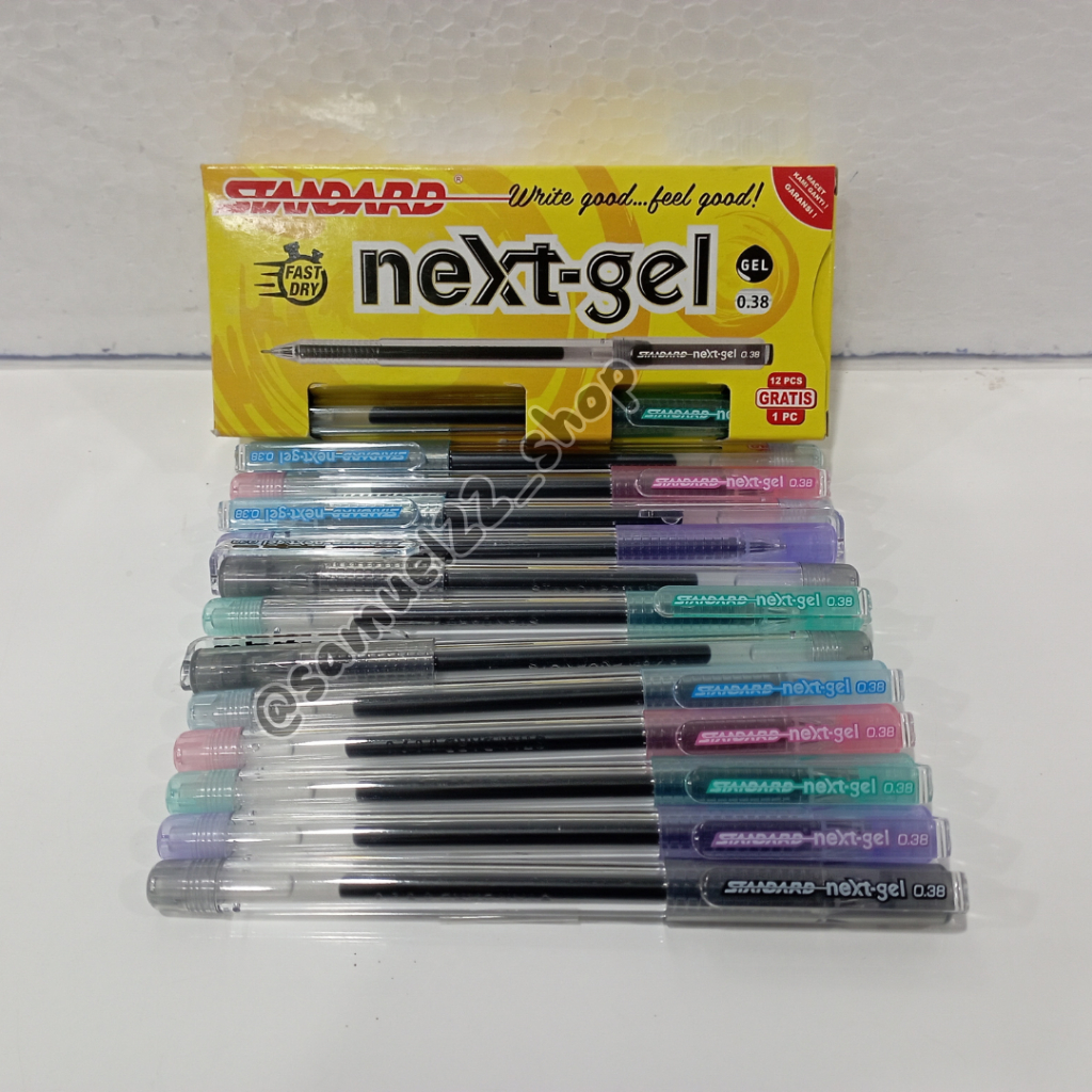 

Pulpen STANDARD NextGel Next-Gel 0.38 mm 0.38mm Isi 12