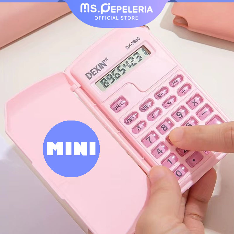 

calculator mini/Kalkulator tutup yang dapat dilipat/ALKULATOR MINIMALIS 8 DIGIT SEKOLAH KANTOR-Ms.Pepeleria