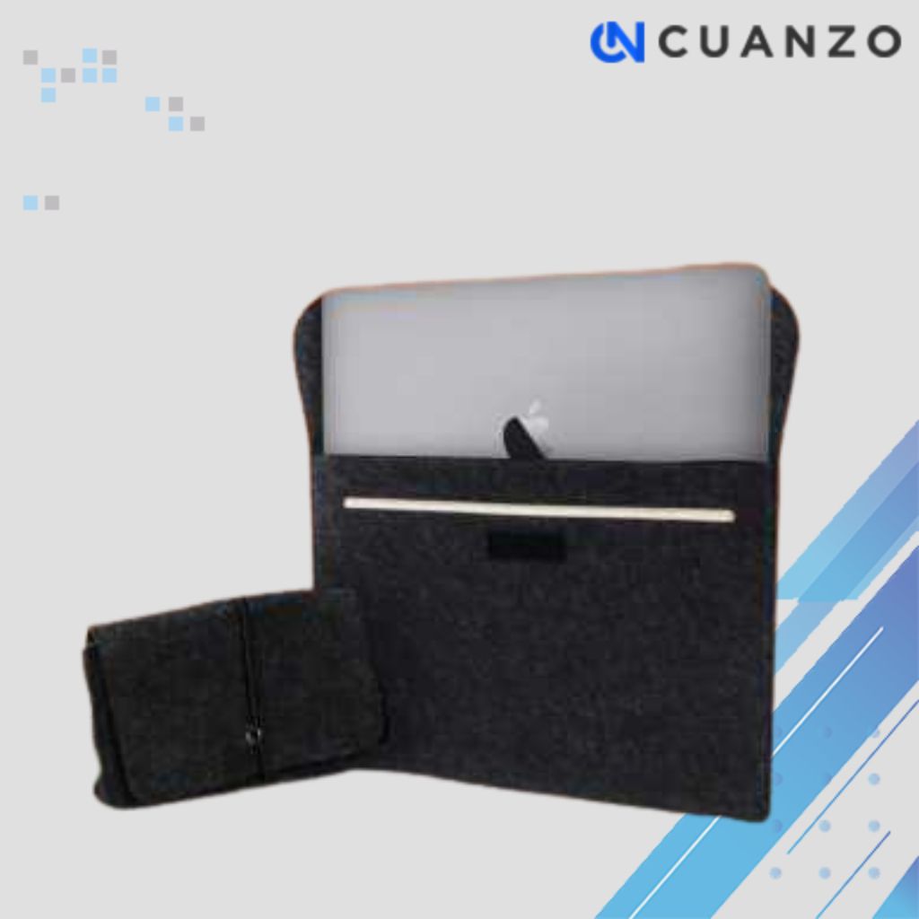 Sleeve Case Laptop Macbook Felt With Pouch / Soft Case Sarung Laptop Leptop Notebook Notbook Macbook