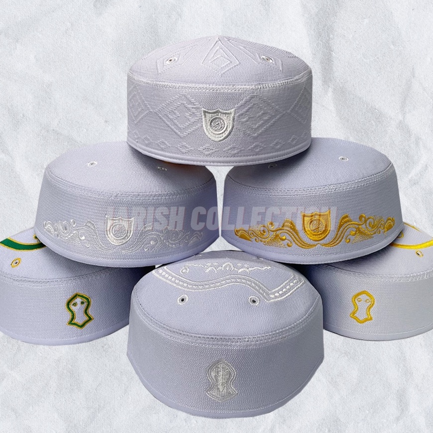 HOT SALE Peci MALAYSIA MOTIF Terompah Palestina Kembang Wajik Kopiah Haji Pria Malaisia Putih Hitam 