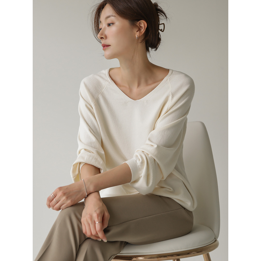 [By Monologue Korea] Wendy Vneck Knit_6194