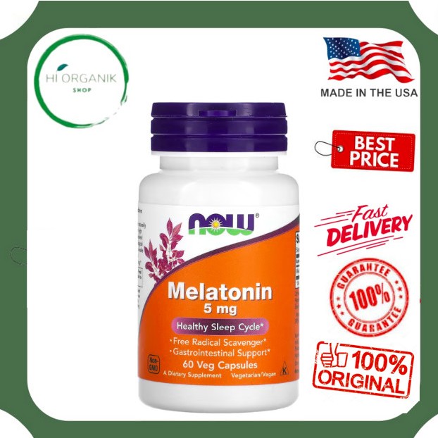 Now Foods Melatonin 5 mg 60 Veg Capsules