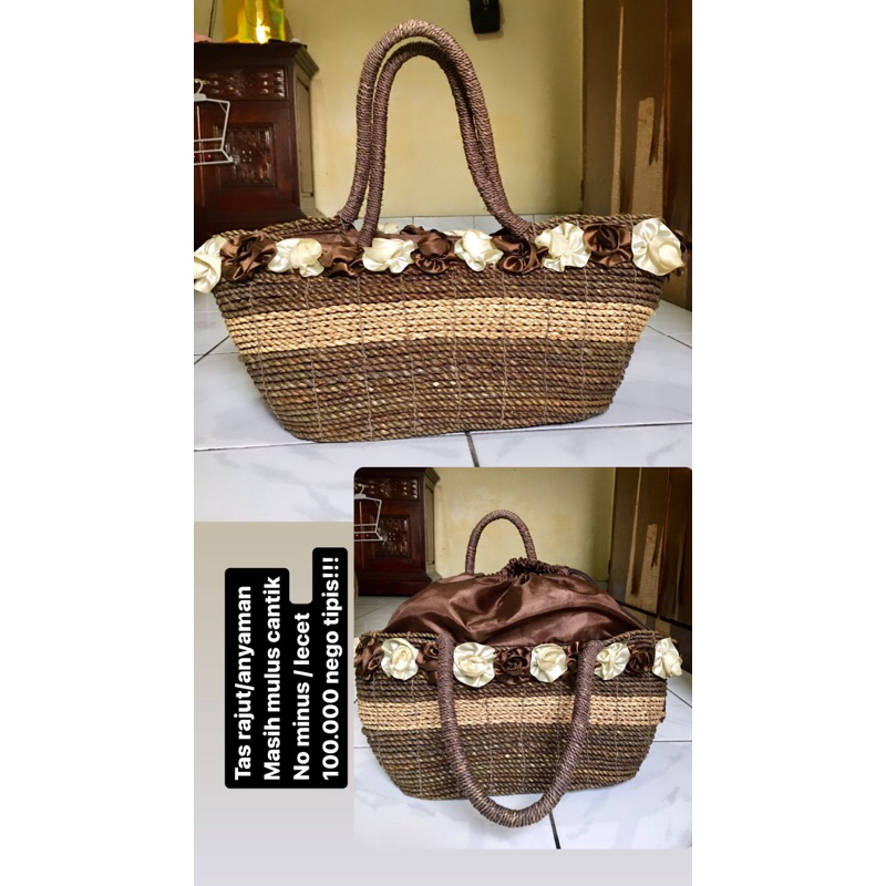 Tas Jinjing Piknik Anyaman