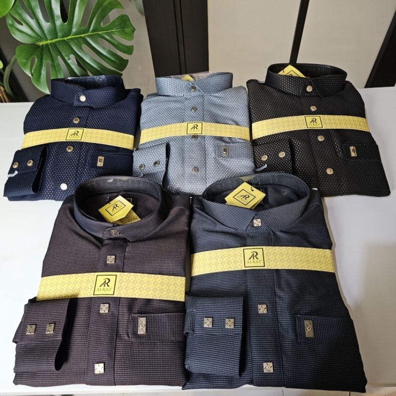 Jubah Al Raz Wool Terbaru Desain ASMAN Jubah Alraz Woll Manset