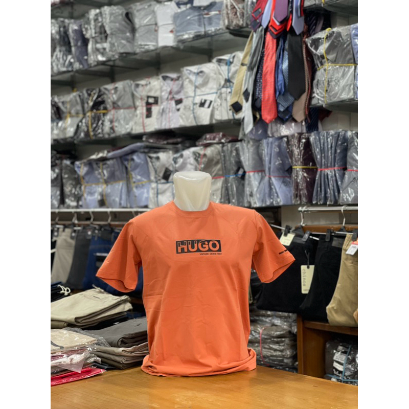 KAOS OBLONG HUGO SELECTION ORIGINAL / BAHAN TEBAL / PAKAIAN PRIA DEWASA
